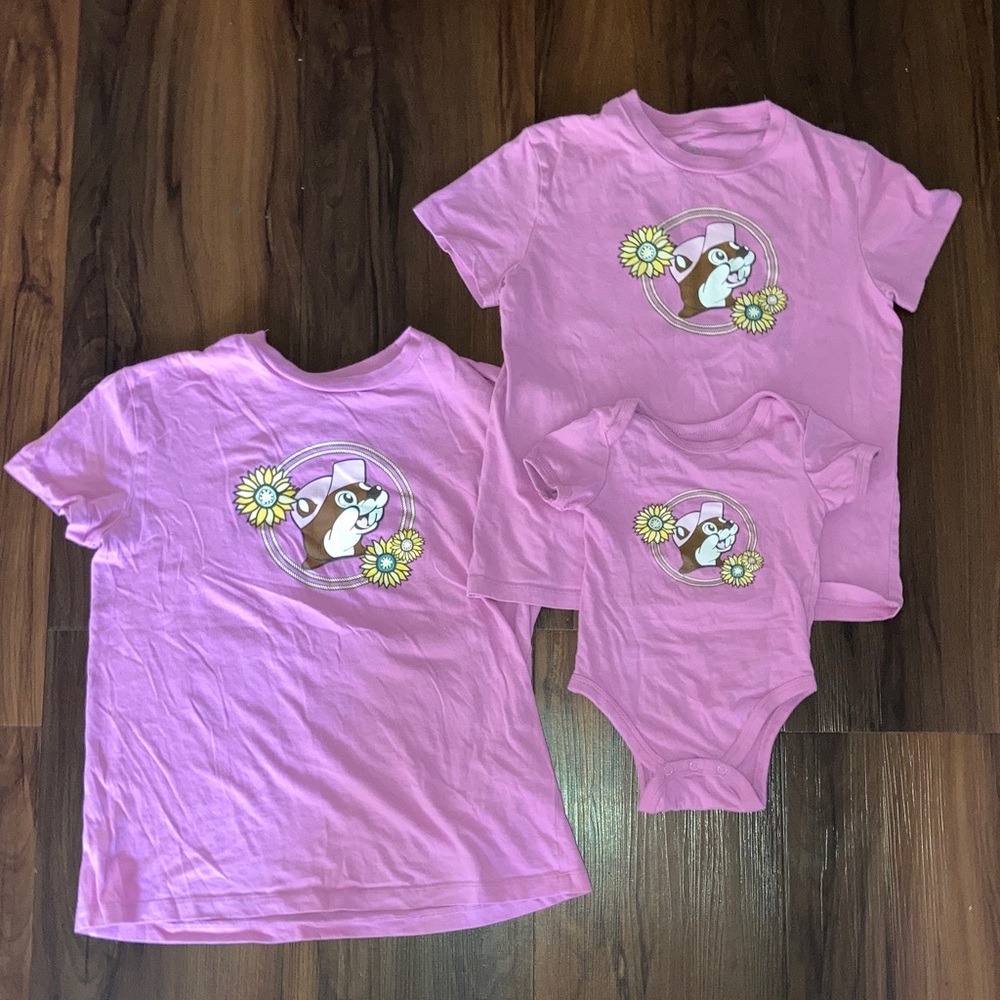 Buc-ee’s Pink Kids Shirts & Onesie Set